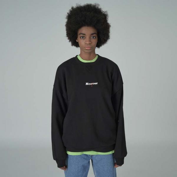 Overlap sweatshirt-black