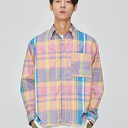 Summer Ombre Check-shirts-pink