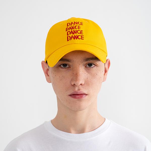 "DANCE" Embroidered Ball Cap Yellow