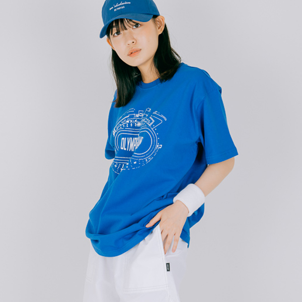 Athletic Printing t-shirt_blue