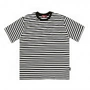 [Lebenea] One Stripe T-shirt_black/ivory