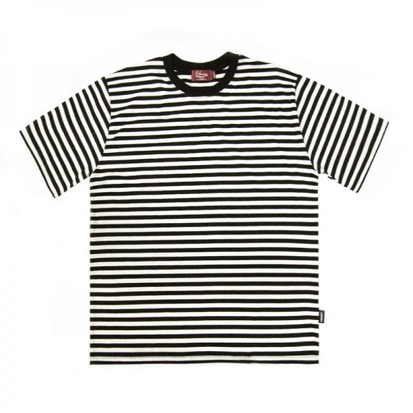 [Lebenea] One Stripe T-shirt_black/ivory