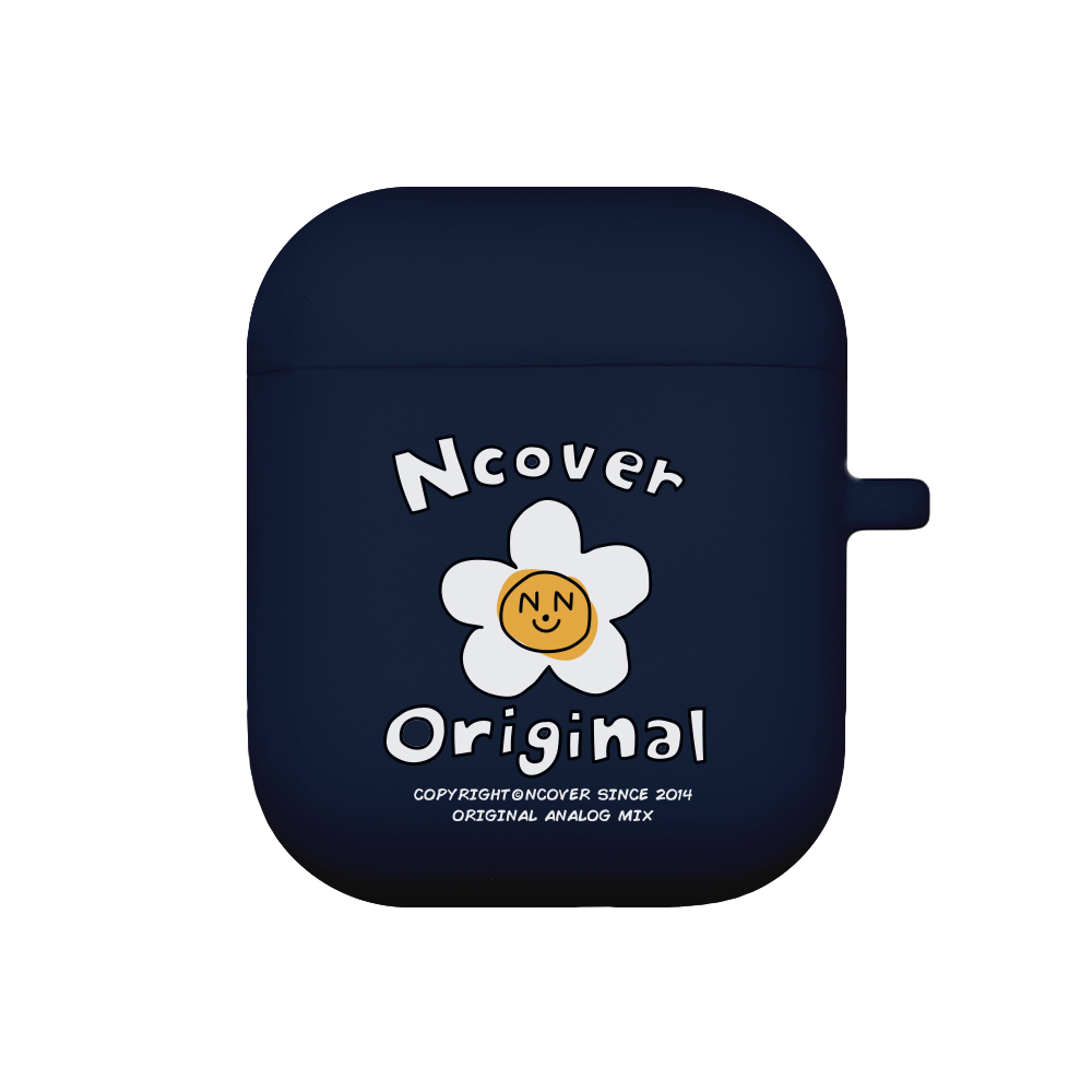 Flower graphic-navy(airpods jelly case)