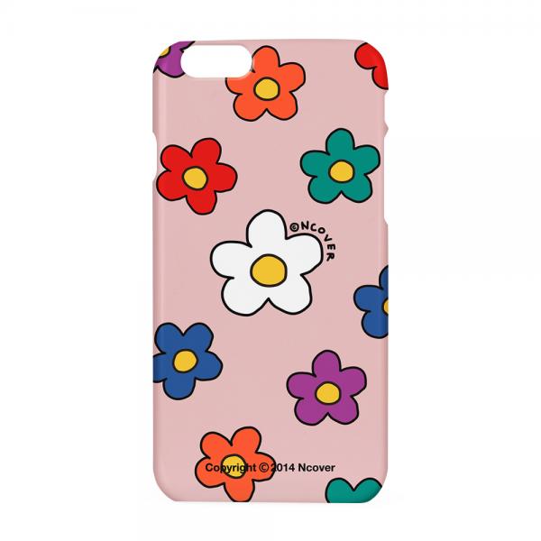 Big flower dot case-pink