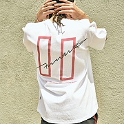 [COVERMENT]Signature Logo Graphic Print Over-Fit T-Shirts_White