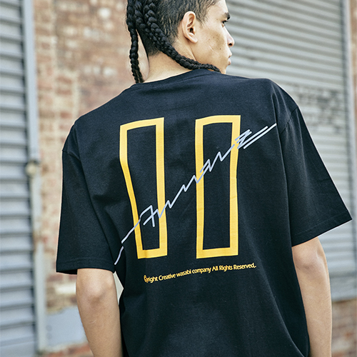 [COVERMENT]Signature Logo Graphic Print Over-Fit T-Shirts_Black