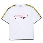 [COVERMENT]Side Tape Contrast Over-Fit T-Shirts_White