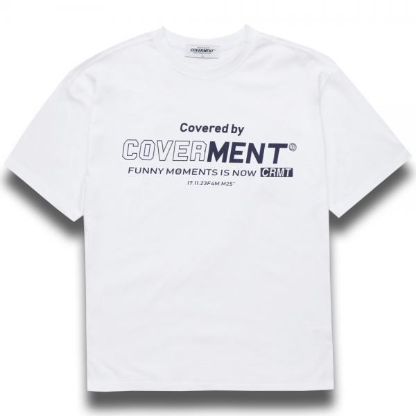 [COVERMENT]Big Logo Graphic Print T-Shirts_White
