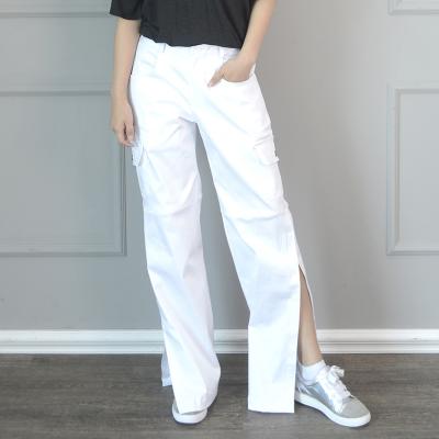 (UNISEX)Velcro-openend Pants (WHITE)