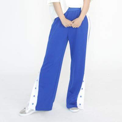 (UNISEX) Slit Track Pants (BLUE)