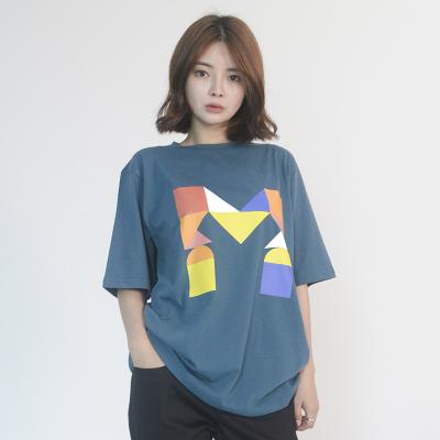 (UNISEX) Colorful M Logo Short Sleeve T-shirt (GREEN)
