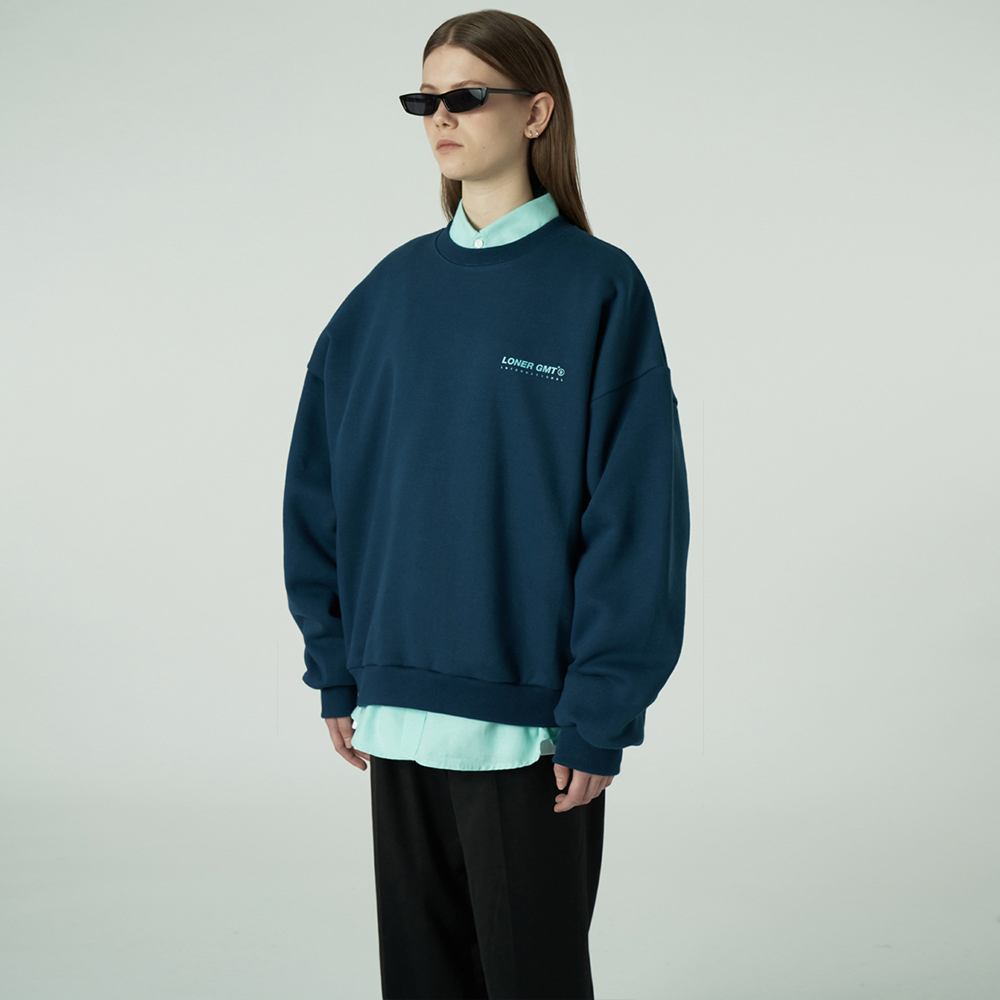 [L]Gmt standard sweatshirt-emerald deep blue