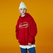 [N]Original foaming printing hoodie-red