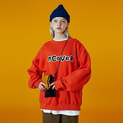 [N]Signature patch logo sweatshirt-orange