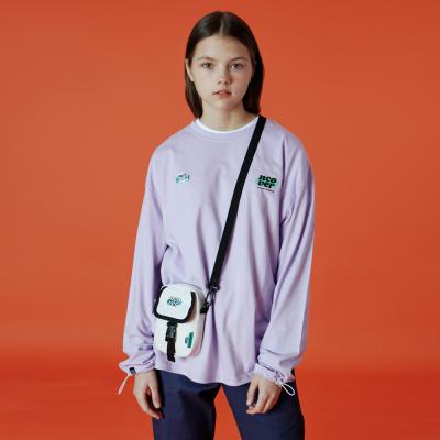 Double label point long sleeve-light purle