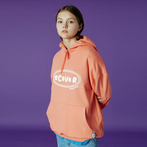 Original foaming printing hoodie-light orange