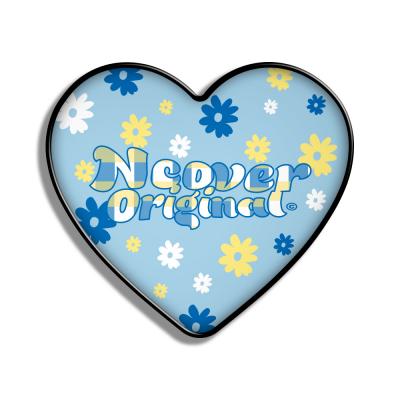 Flower gingham logo-blue(heart tok)