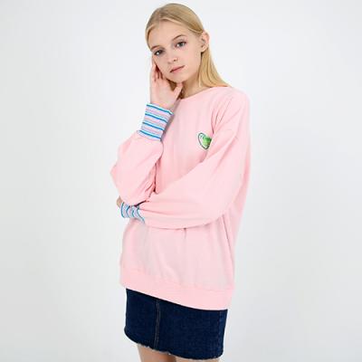 스몰 로고 스웨트 셔츠 핑크