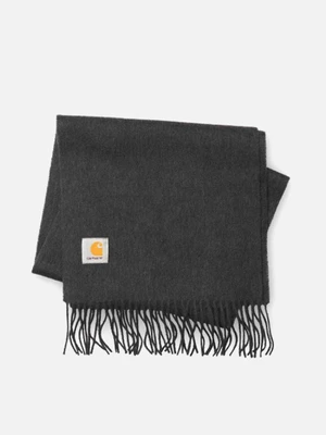 (I013507) CLAN SCARF-DARK GREY HEATHER