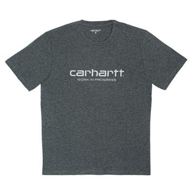 (I017144)WIP S/S SCRIPT T-SHIRT-DARK GREY HEATHER