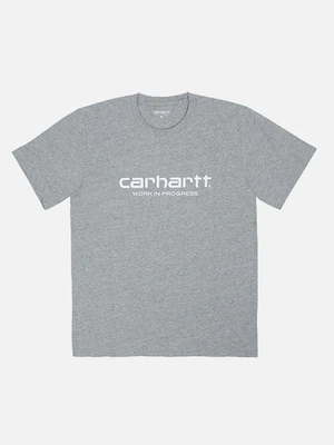 (I017144)WIP S/S SCRIPT T-SHIRT-GREY HEATHER