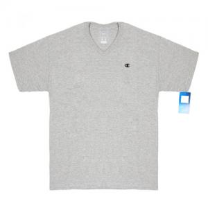 (T4651) 가슴로고 V넥 반팔티 OXFORD GRAY