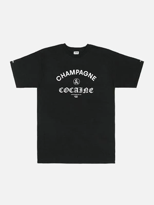 CHAMPAGNE & COCAIN SS TEE - BLK(1520704)