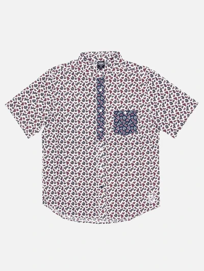ELITE PAISLEY WOVEN SS SHIRT-WHT (0204)