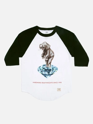 HARDWARE HEAVYWEIGHTS 14 RAGLAN-WHT/BLK