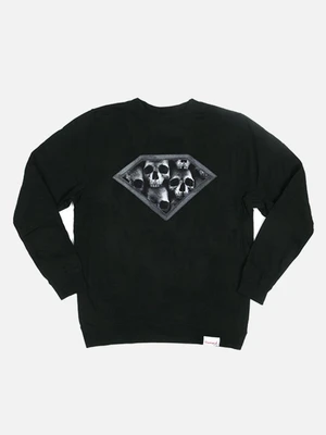 DIAMOND SKULLS CREWNECK-BLK