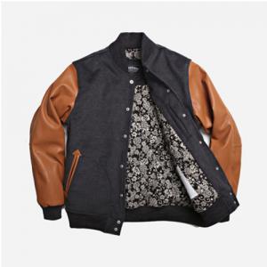 [FRIZM WORKS] BLOOMING STADIUM JACKET-GRAY