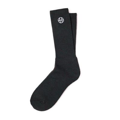 HEATHERED CIRCLE H CREW SOCK-JADE