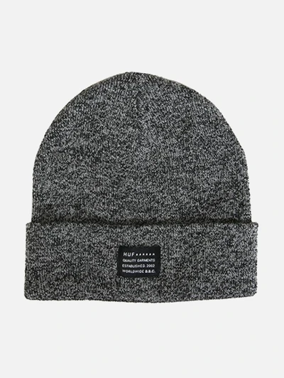 MIXED YARN BEANIE-BLK