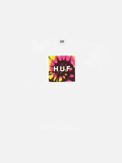 TIE DYE BOX LOGO TEE-WHT