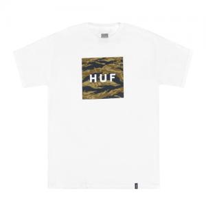 TIGER CAMO BOX LOGO TEE-WHT