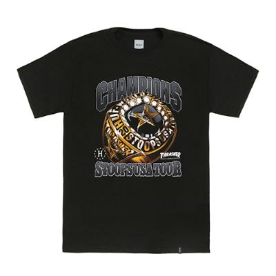 HUF X THRASHER WORLD CHAMPS TEE-BLK