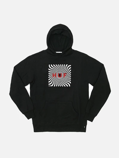 HUF X SPITFIRE BOX LOGO PULLOVER FLEECE-BLK