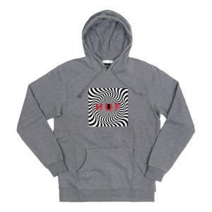 HUF X SPITFIRE BOX LOGO PULLOVER FLEECE-GRY