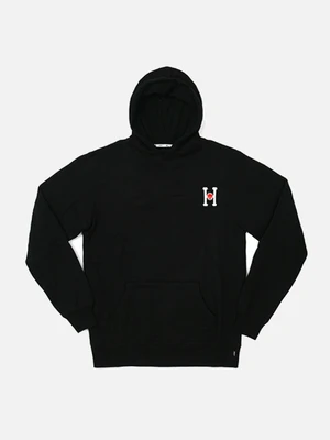 HUF X SPITFIRE CLASSIC H PULLOVER FLEECE-BLK
