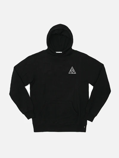 TRIANGLE ROSE PULLOVER HOODIE-BLK