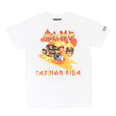 SKULL PFASSHION KILLA T-SHIRT-WHITE