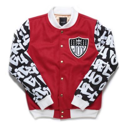 [JOYRICH] RICH GRAFFITI VARSITY JACKET - RED
