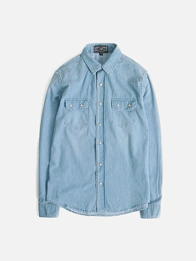 [MODIFIED] M#0227 WESTERN DENIM SHIRT-LIGHT DENIM