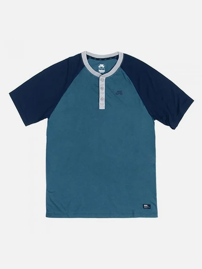 SB DAVIS DFT SS HENLEY-BLU/NVY