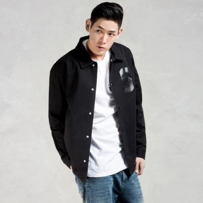 TWILL COACHES JACKET - BLACK