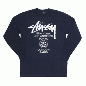 WORLD TOUR L/SL TEE-NAVY