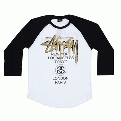 WT DRIP RAGLAN - WHITE/BLACK