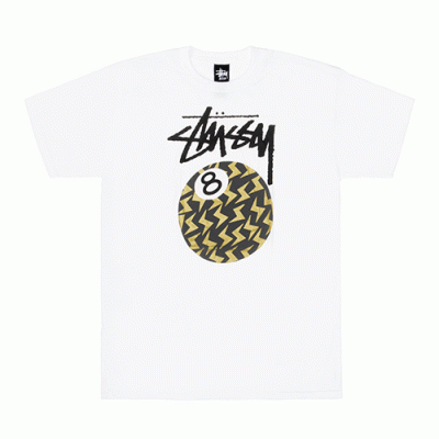 8 BALL BOLT TEE - WHT
