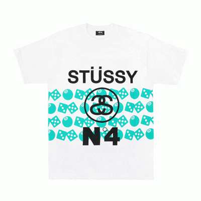 8 BALL DICE TEE-WHT