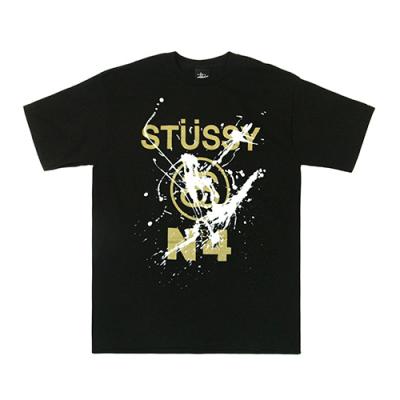 STUSSY NO.4 PAINT TEE-BLK